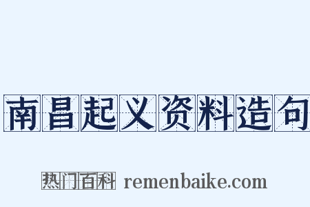 南昌起义资料造句是什么意思的图片